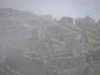 Machu Picchu emerging from the mist. (Category:  Travel)