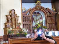 Jen inside Soledad Cathedral. (Category:  Travel)