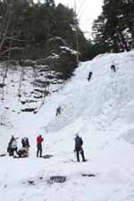 We have had a cold winter and Lick Brook is as fat as I've ever seen it. (Category:  Ice Climbing)