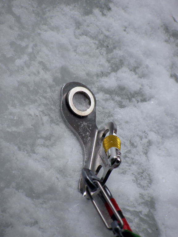 I brought that screw up and Guy placed it right off the belay on the second pitch. (Category:  Ice Climbing)