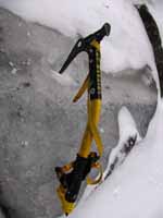 I just brought one tool on the climb. (Category:  Ice Climbing)
