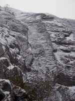 Granite walls surrounding the dike. (Category:  Ice Climbing)