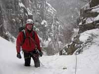 I'm having a great time!  This is the only picture of me from the entire trip.  One of the drawbacks of being the photographer. (Category:  Ice Climbing)