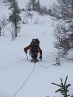 More snow slogging. (Category:  Ice Climbing)