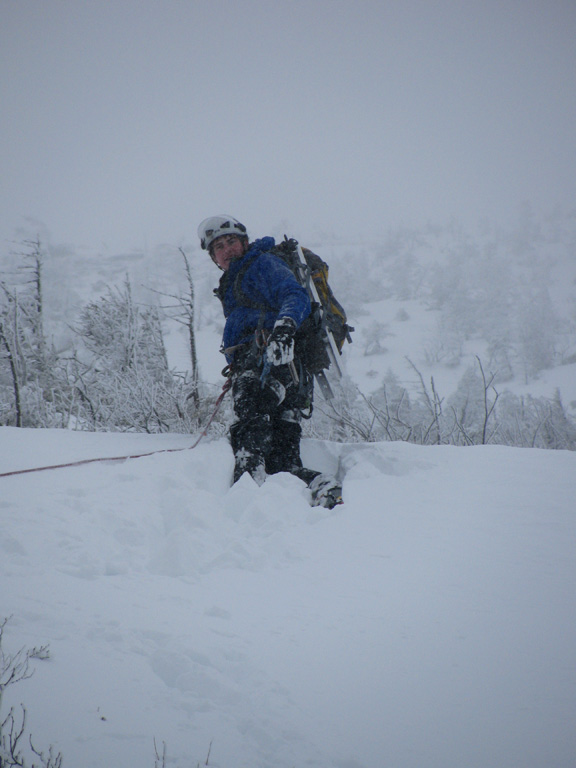 Guy nearly at the summit. (Category:  Ice Climbing)