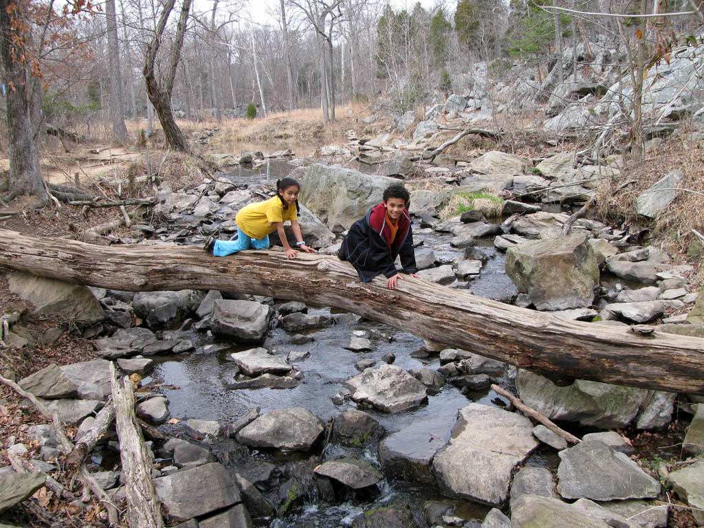 Sophia and Nassor on the Billy Goat Trail. (Category:  Camping)