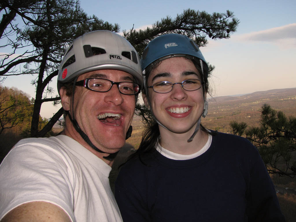 Me and Melissa at the top of No Picnic at the end of the day. (Category:  Rock Climbing)