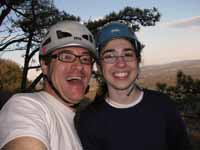 Me and Melissa at the top of No Picnic at the end of the day. (Category:  Rock Climbing)