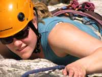 Katie following Frog's Head. (Category:  Rock Climbing)