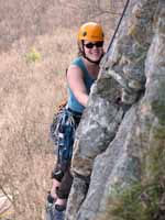 Katie following Frog's Head. (Category:  Rock Climbing)