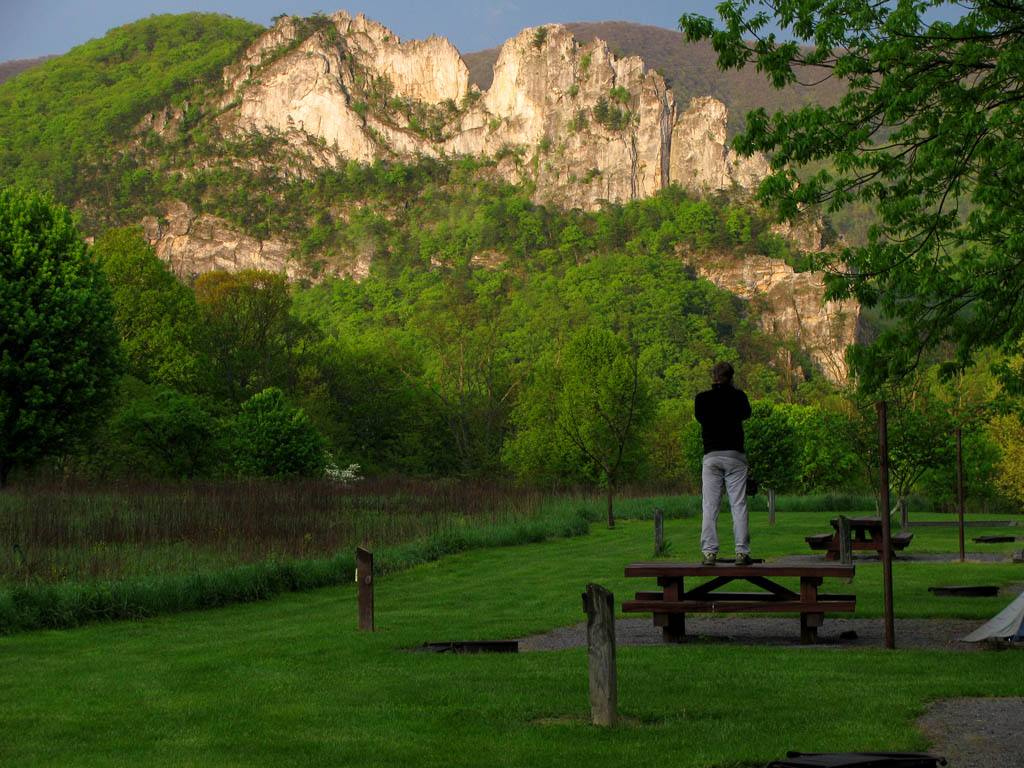 Guy getting a picture of Seneca. (Category:  Rock Climbing)