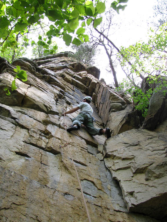 Leading Blood, Sweat and Chalk. (Category:  Rock Climbing)