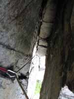 The Updraft squeeze chimney. (Category:  Rock Climbing)
