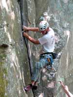 Leading Autumn. (Category:  Rock Climbing)