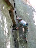 Hand/foot match... not something you will often see from me. (Category:  Rock Climbing)