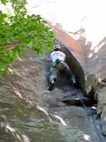 Leading Autumn. (Category:  Rock Climbing)