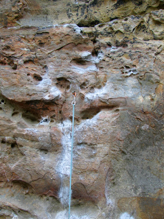 The start of Fuzzy Undercling. (Category:  Rock Climbing)