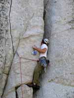 Breaking out the wide gear. (Category:  Rock Climbing)