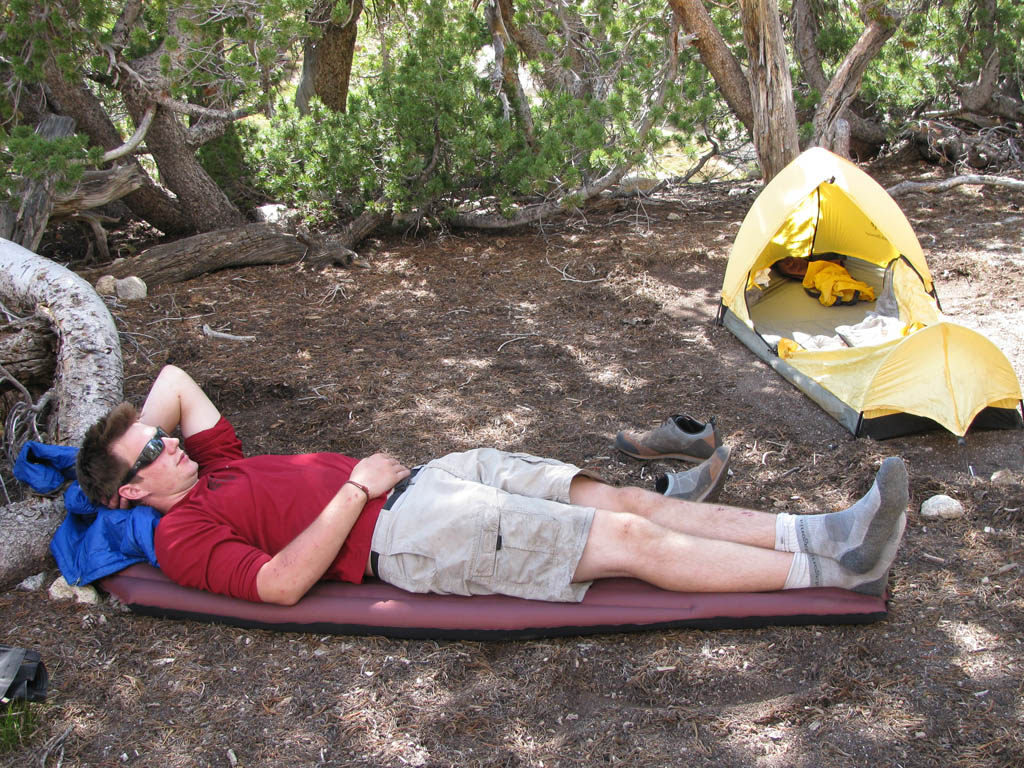 Guy's bivy. (Category:  Rock Climbing)