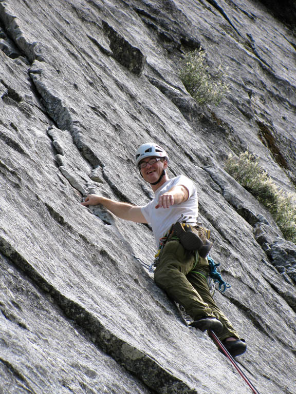 Leading p1. (Category:  Rock Climbing)