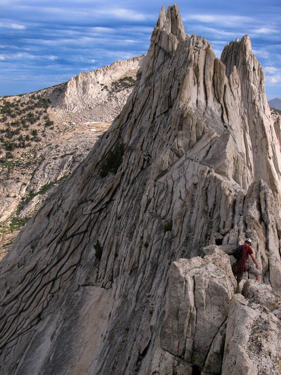 Simulclimbing the ridgeline. (Category:  Rock Climbing)