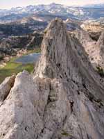 Simulclimbing the ridgeline, looking back to the South. (Category:  Rock Climbing)