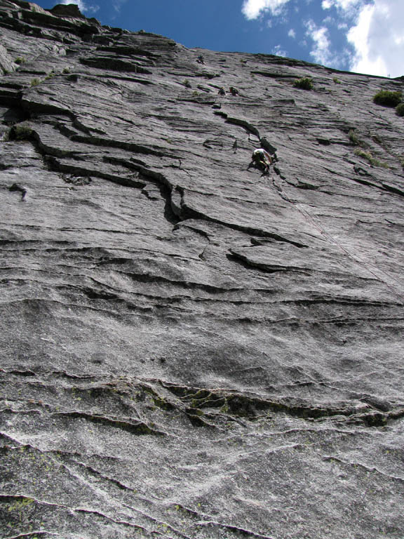 Leading p1. (Category:  Rock Climbing)