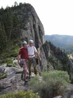 Guy and me at the top. (Category:  Rock Climbing)