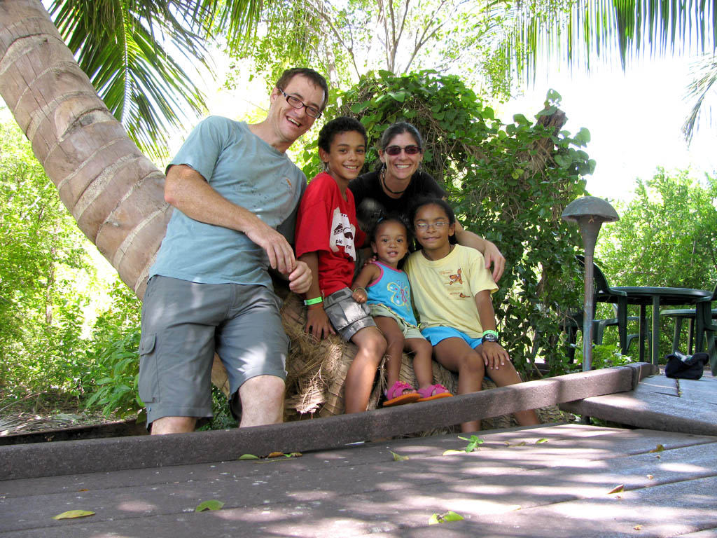 Nicely posed at the botanical garden. (Category:  Family)