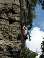 Emily on Strictly From Nowhere. (Category:  Rock Climbing)