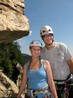 Katie and me on the High E ledge. (Category:  Rock Climbing)