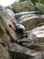 Leading Ant's Line. (Category:  Rock Climbing)