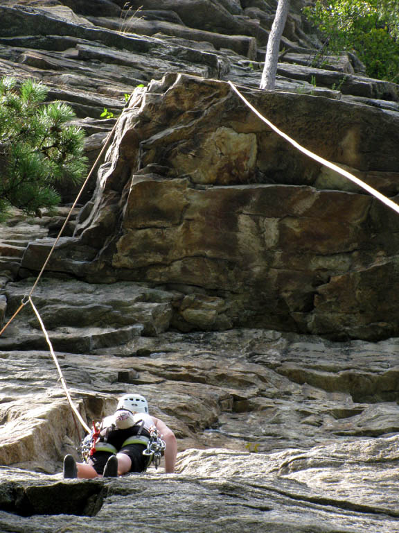 Katie on Strictly From Nowhere. (Category:  Rock Climbing)