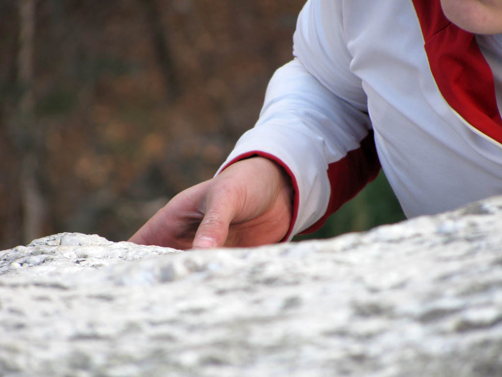 Emily following Arrow. (Category:  Rock Climbing)