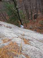 Emily following Twin Oaks. (Category:  Rock Climbing)