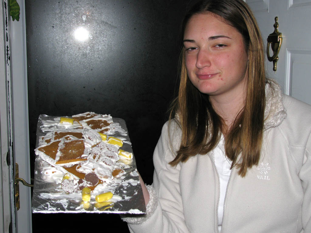 Sad Carolyn and her San Andreas Fault house. (Category:  Party)
