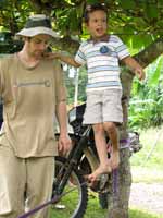 We set up a slackline for the local kids. (Category:  Travel)