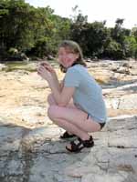 Alex taking a picture of the Iguana. (Category:  Travel)