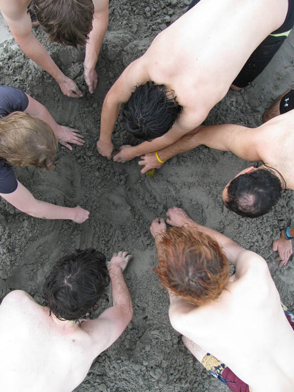 Making a sand castle. (Category:  Travel)