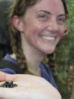 Hannah with a Black and Green Poison Dart Frog. (Category:  Travel)