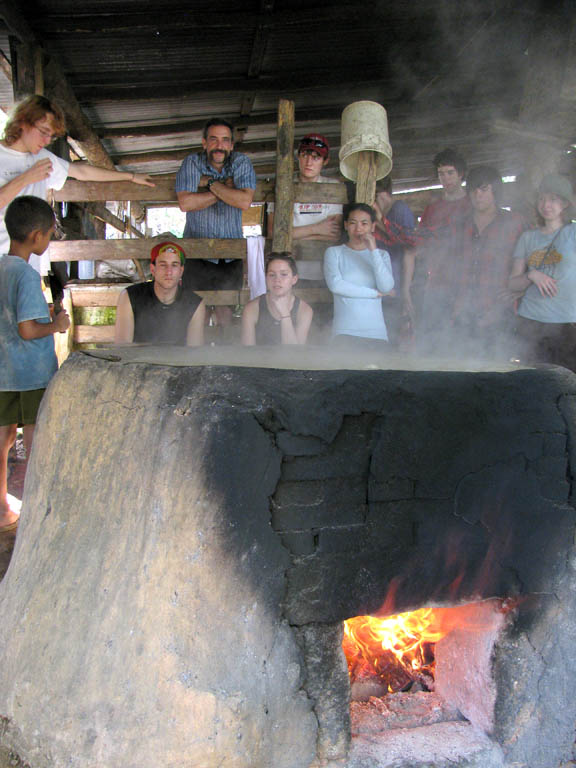 The sugar is cooked in this huge cauldron. (Category:  Travel)