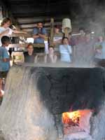 The sugar is cooked in this huge cauldron. (Category:  Travel)