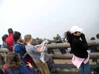 We arrived to see a wall of fog.  And lots of tourists looking at a wall of fog. (Category:  Travel)