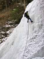 Emily rappelling. (Category:  Ice Climbing)