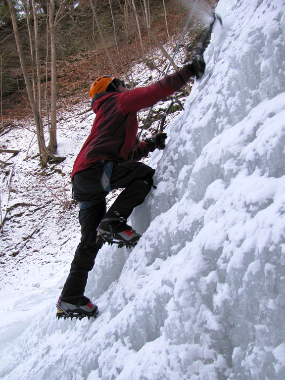 Alex climbing. (Category:  Ice Climbing)