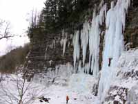 Keith climbing Mate, Spawn and Die. (Category:  Ice Climbing)
