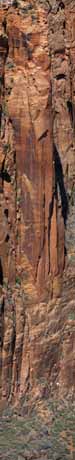 Huge panorama of Moonlight Buttress. (Category:  Rock Climbing)