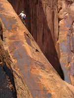 Josh leading Steel Your Face. (Category:  Rock Climbing)