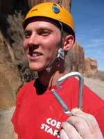 Keith broke a biner taking a long fall on some 5.11 climb. (Category:  Rock Climbing)