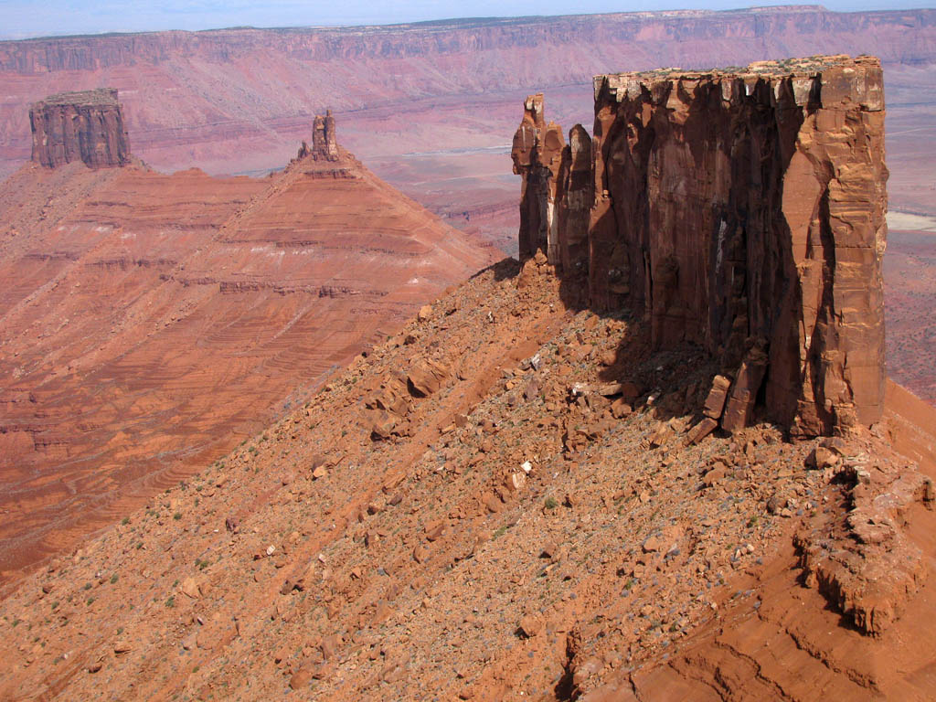 Castle Valley.  The Priest, The Sisters and The Rectory on the right side of the photo. (Category:  Rock Climbing)